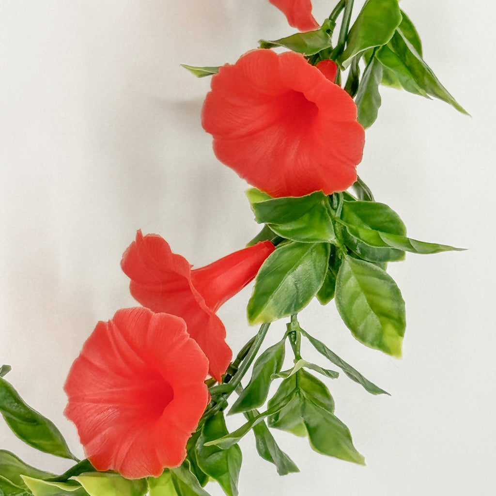 Artificial Petunia Garland (UV Treated) - Red 160cm