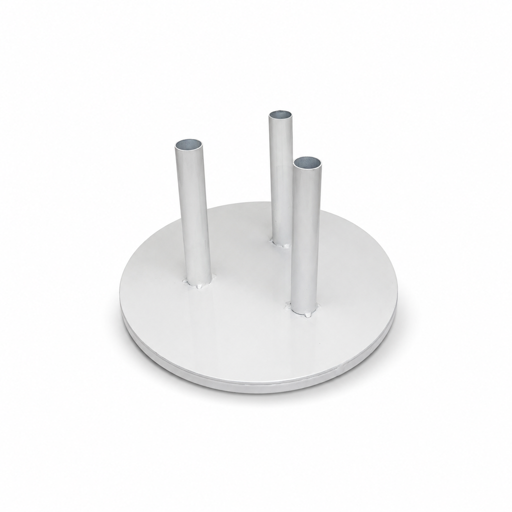3-Stem Giant Flower Base – White