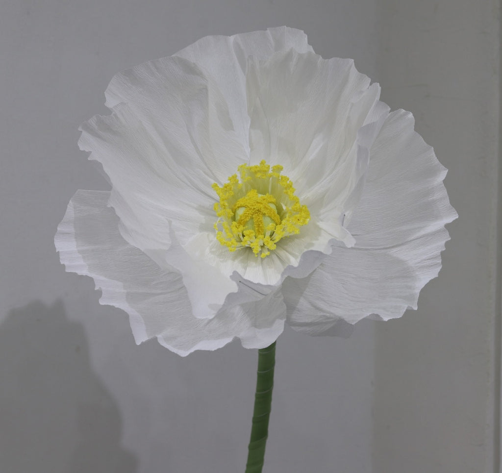 CHARLIE Giant Crepe Flower White 30cm