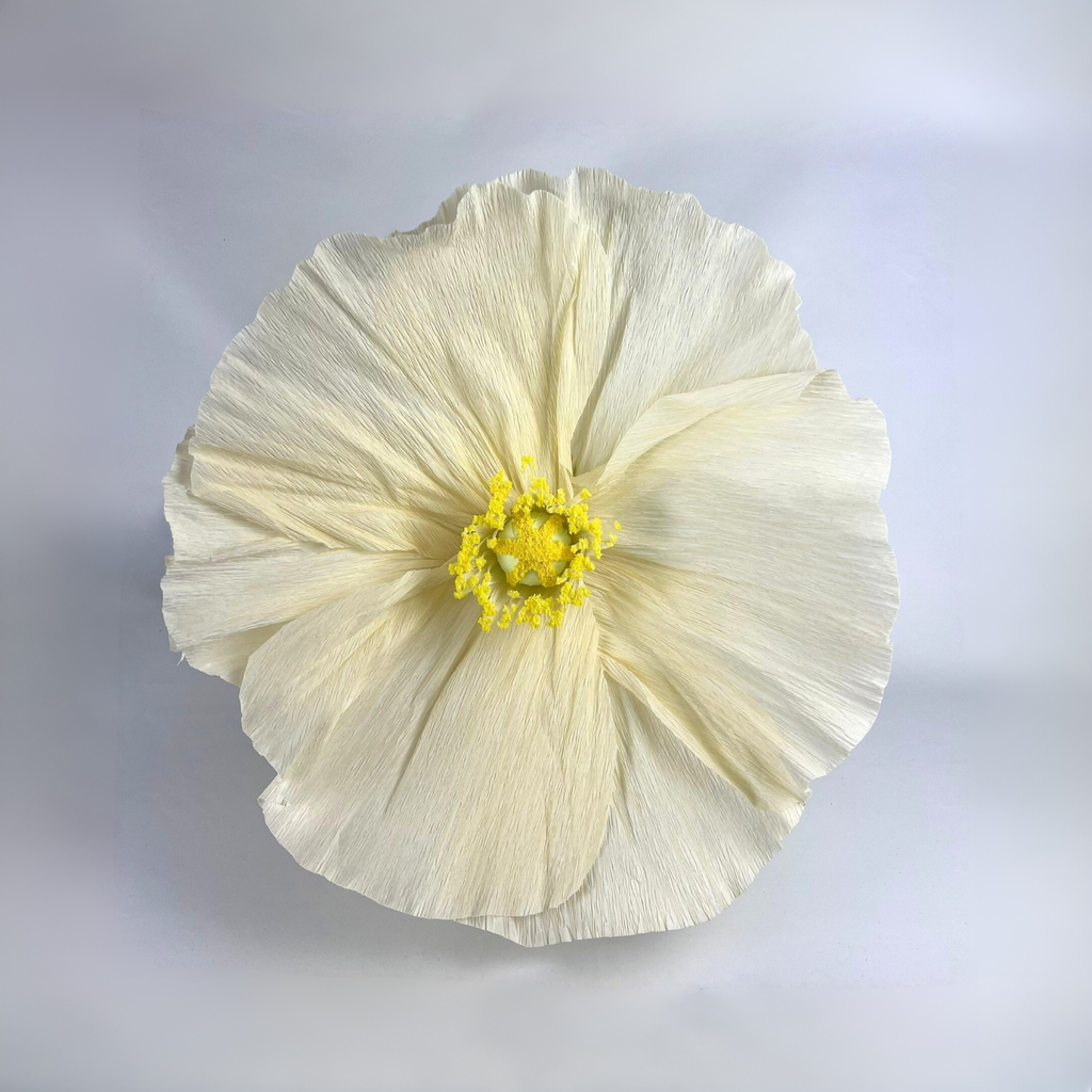 CHARLIE Giant Crepe Flower Lemon 30cm