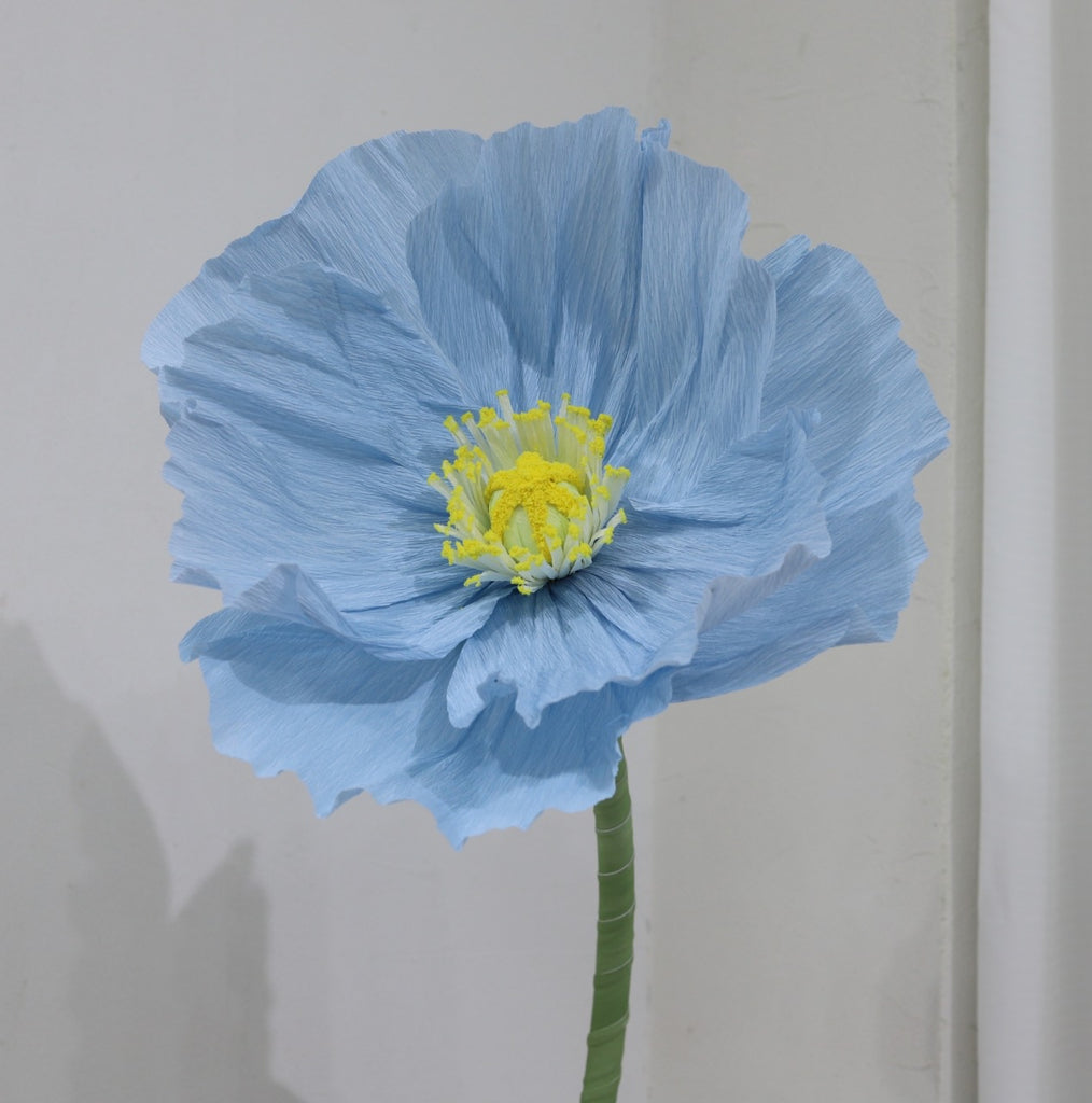 CHARLIE Giant Crepe Flower Blue 30cm
