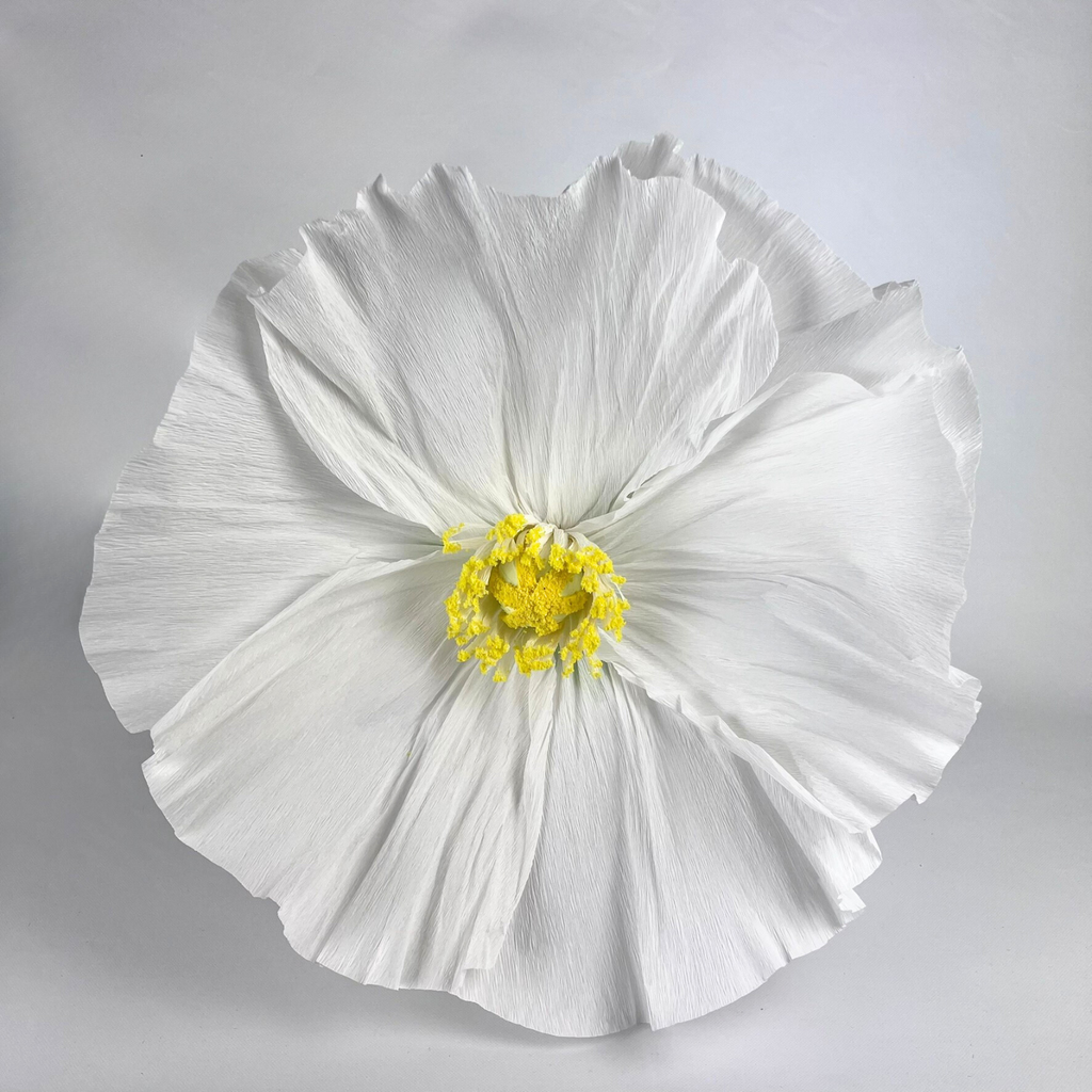 CHARLIE Giant Crepe Flower White 40cm