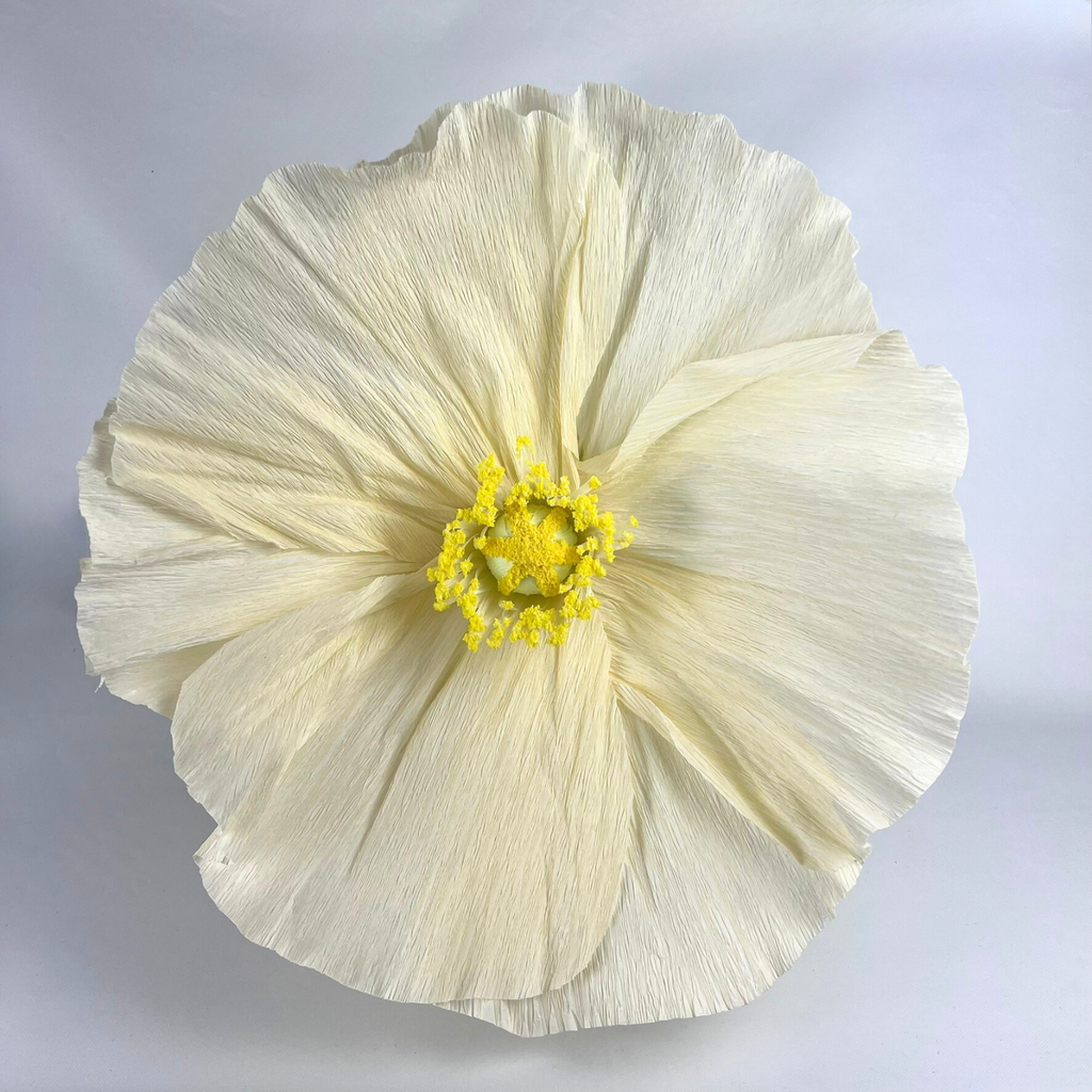 CHARLIE Giant Crepe Flower Lemon 40cm