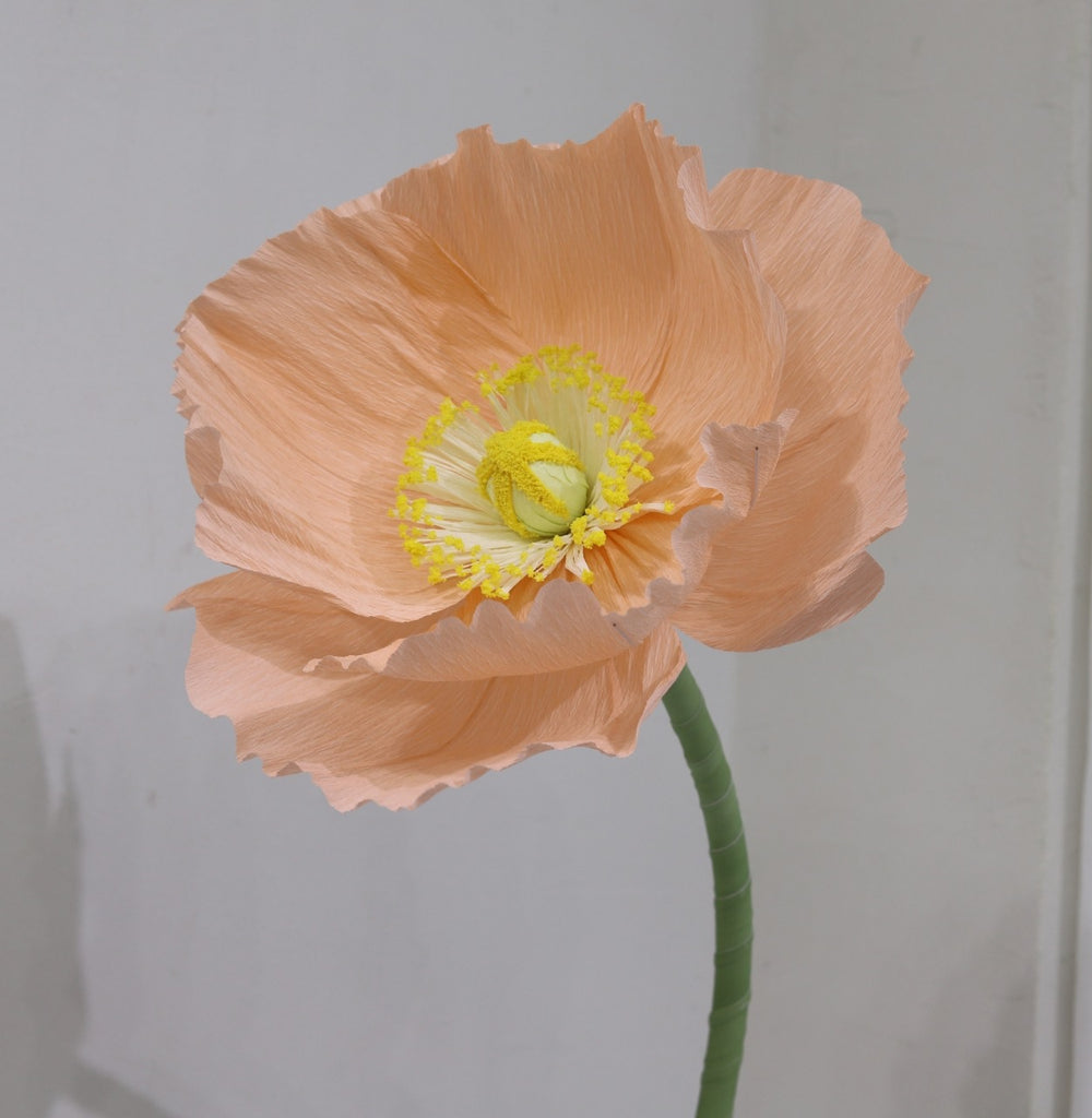 CHARLIE Giant Crepe Flower Peach 40cm