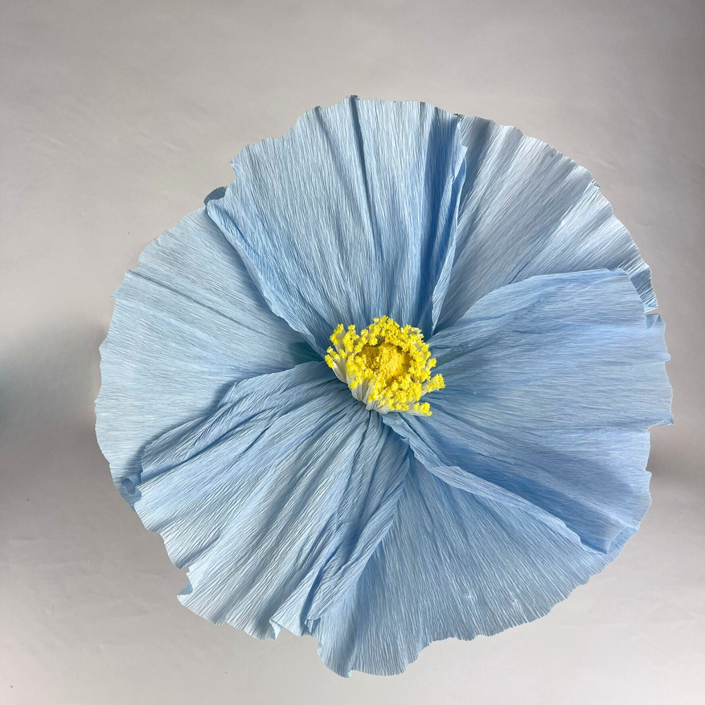 CHARLIE Giant Crepe Flower Blue 40cm