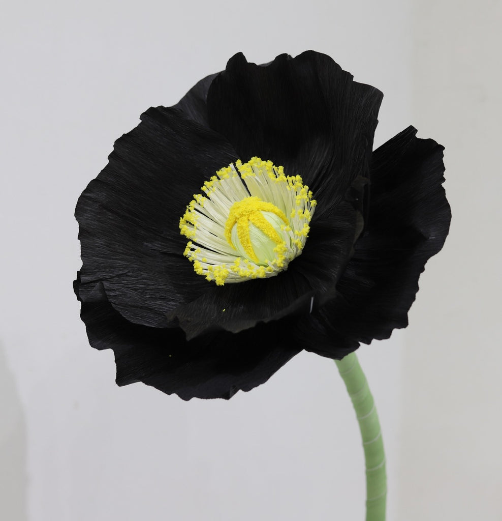 CHARLIE Giant Crepe Flower Black 40cm
