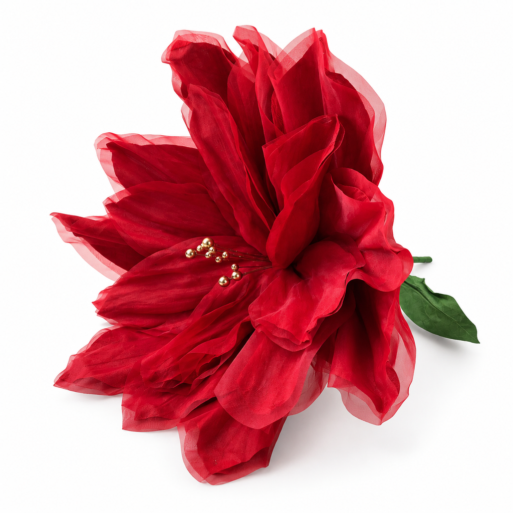 HOLLY Giant Poinsettia Flower - Red 50cm