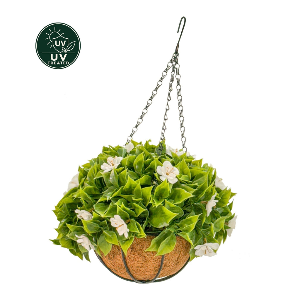 Blossom Hanging Basket (UV Treated) - White 33cm
