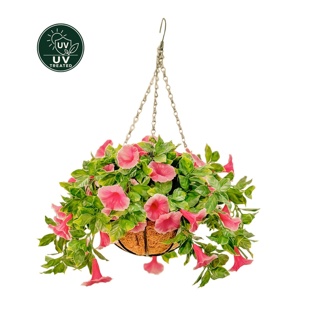 Petunia Hanging Basket (UV Treated) - Pink 33cm