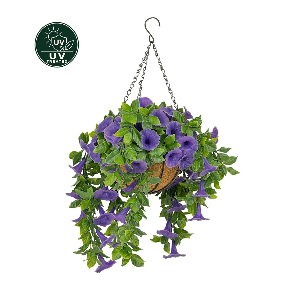 Petunia Hanging Basket (UV Treated) - Purple 33cm