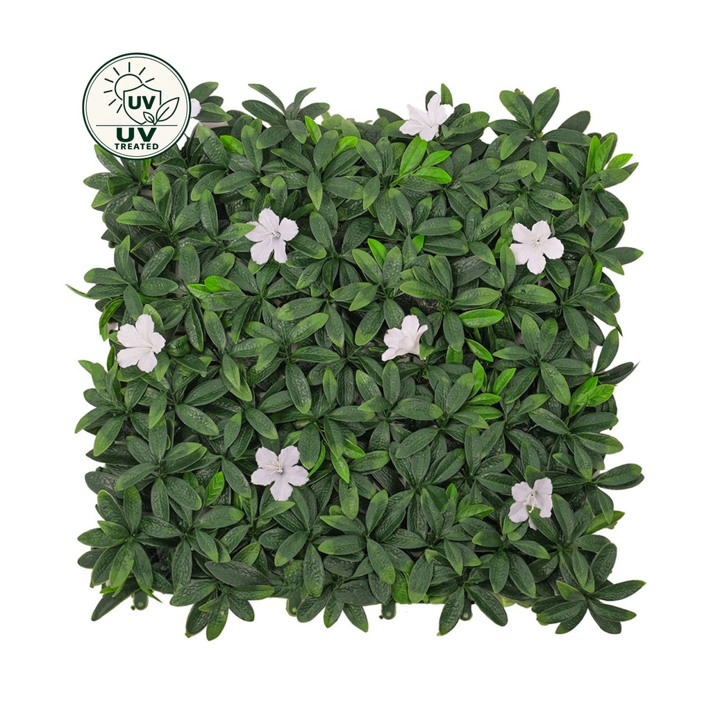 Artificial Hedge Tile (UV Treated) - White Petal 50x50cm