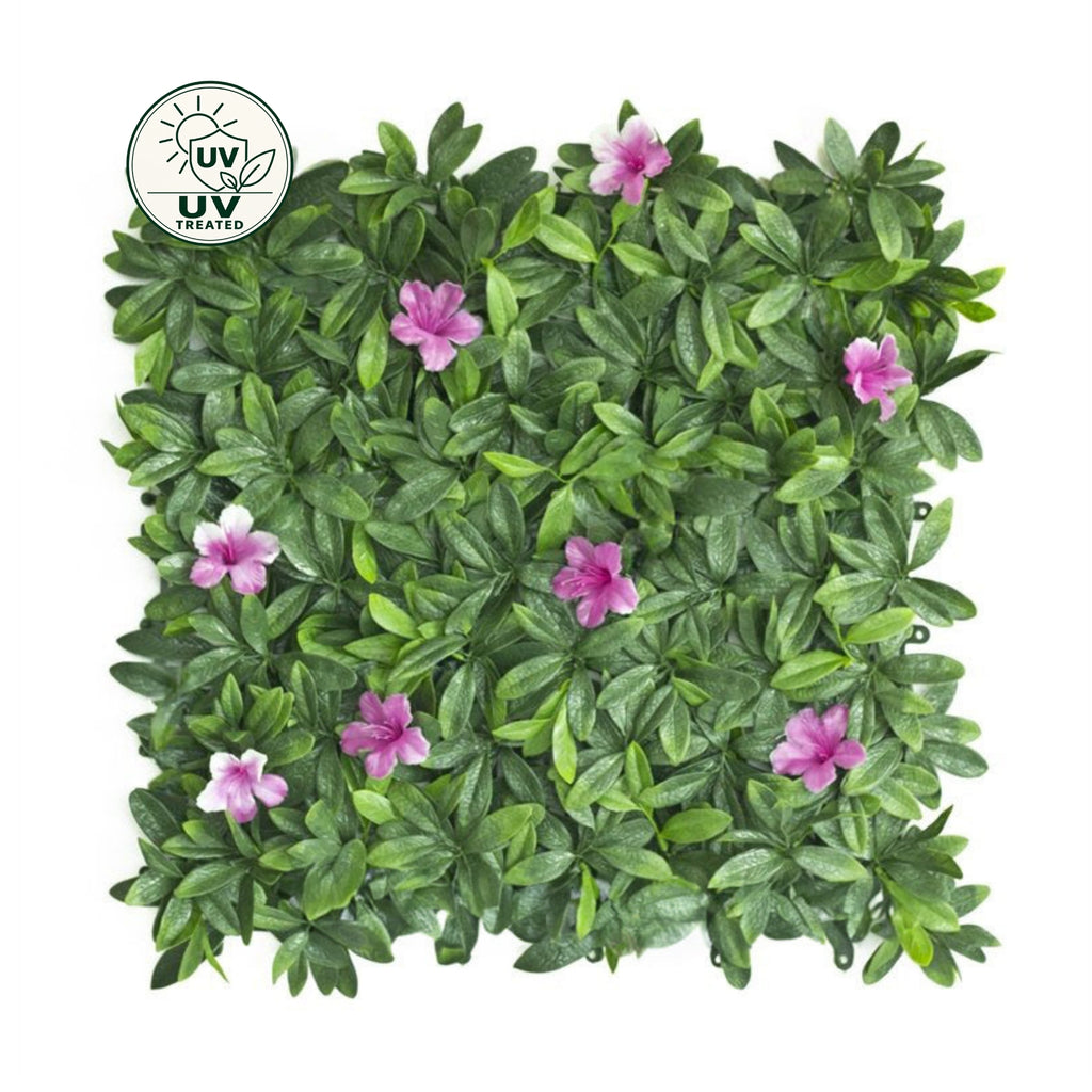 Artificial Hedge Tile (UV Treated) - Pink Petal 50x50cm