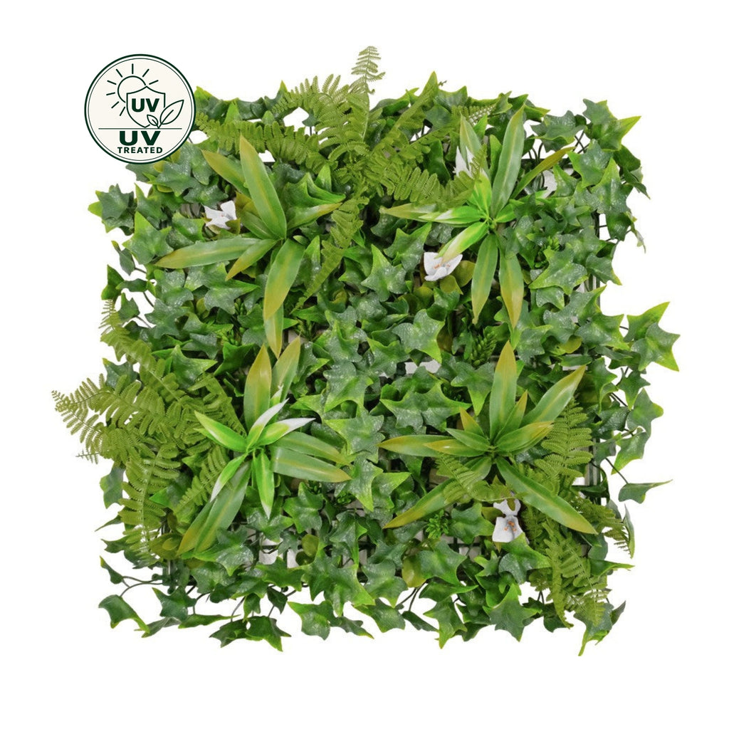 Artificial Hedge Tile (UV Treated) - White Bougainvillea 50x50cm