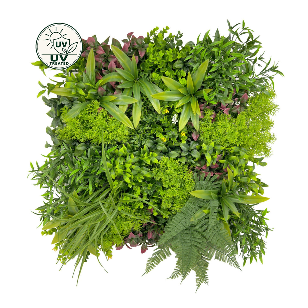 Artificial Hedge Tile (UV Treated) - Tropical Garden 50x50cm
