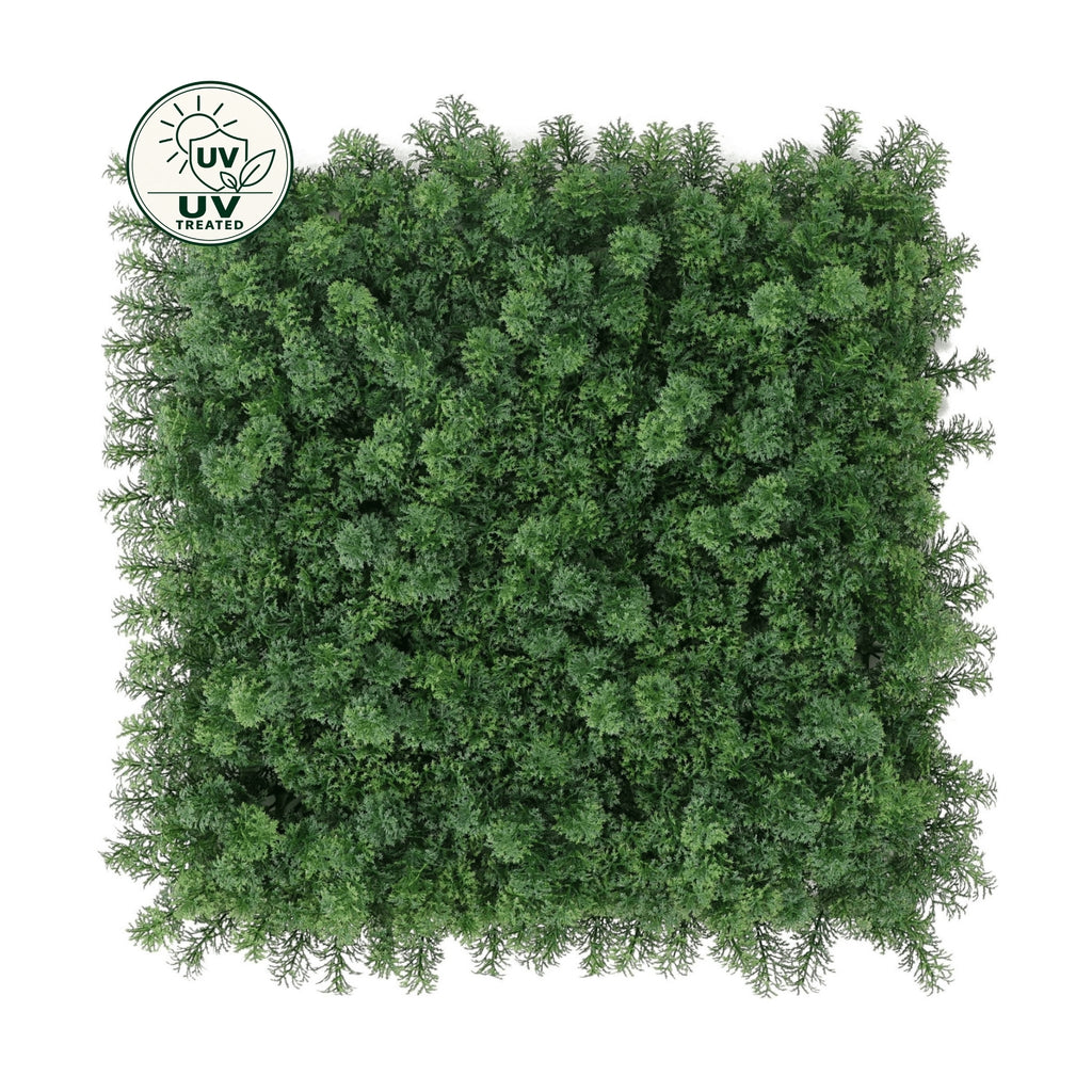 Artificial Hedge Tile (UV Treated) - Green Moss 50x50cm