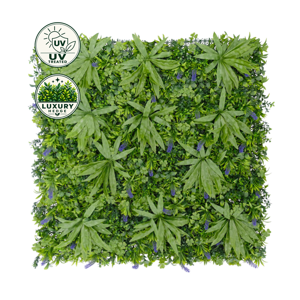 Artificial Hedge Tile (UV Treated) - Tropical Lavender 100x100cm