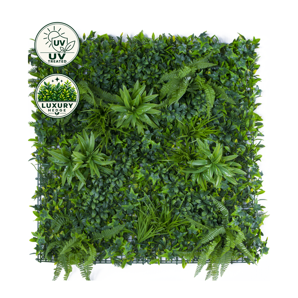 Artificial Luxury Hedge Tile (UV Treated) - Boston Fern 100x100cm