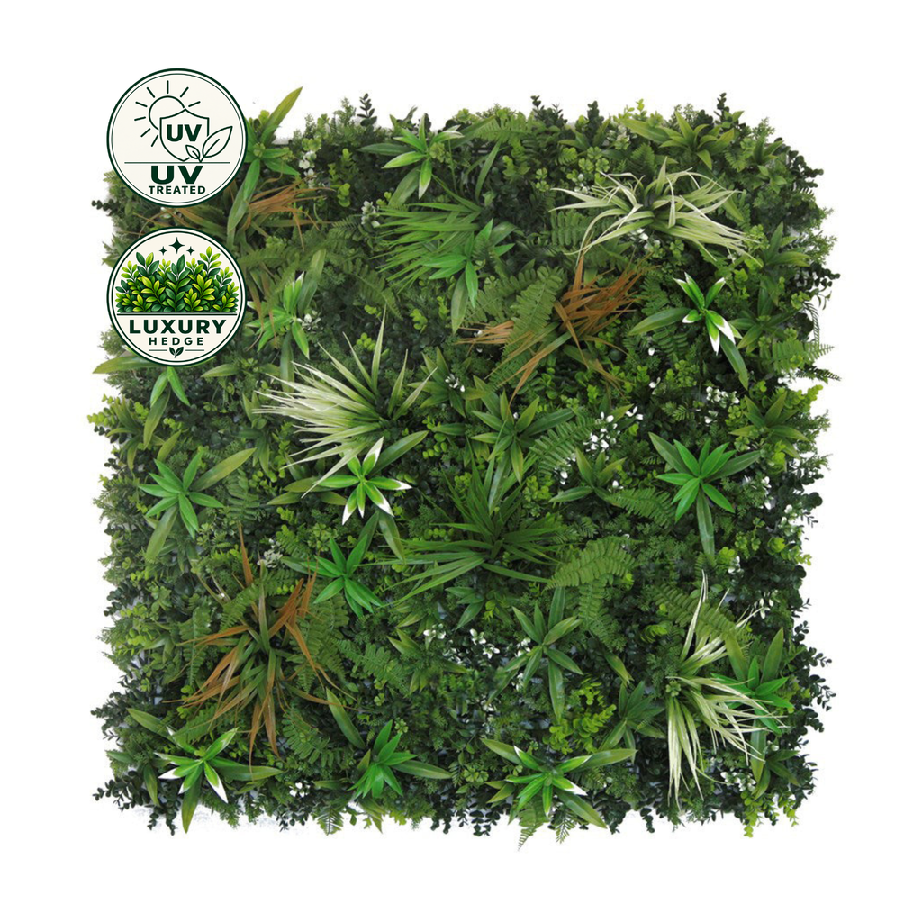 Artificial Luxury Hedge Tile (UV Treated) - Spider Fern 100x100cm