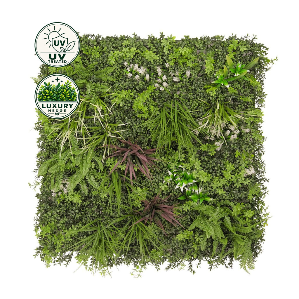 Artificial Luxury Hedge Tile (UV Treated) - Wild Tropics 100x100cm