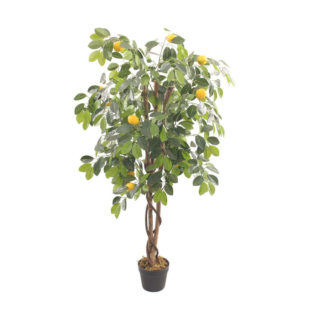 Lemon Tree Artificial 120cm with Real Wooden Trunk