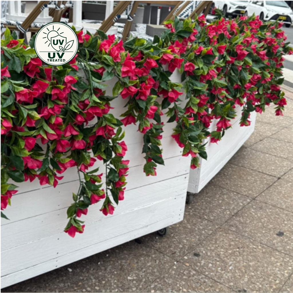 Bougainvillea Hanging Stem (UV Treated) - Pink 92cm