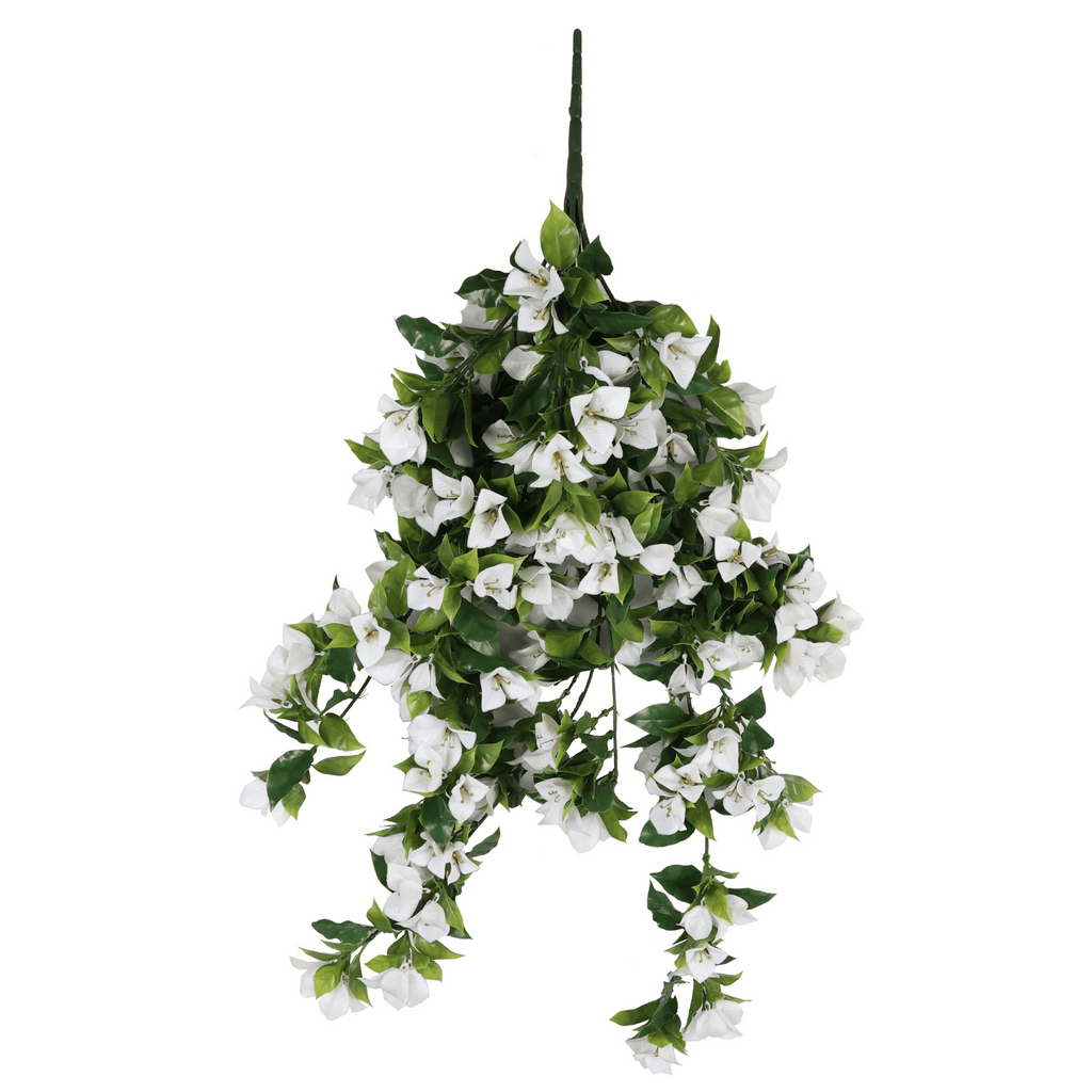 Bougainvillea Hanging Stem 92cm White UV Treated