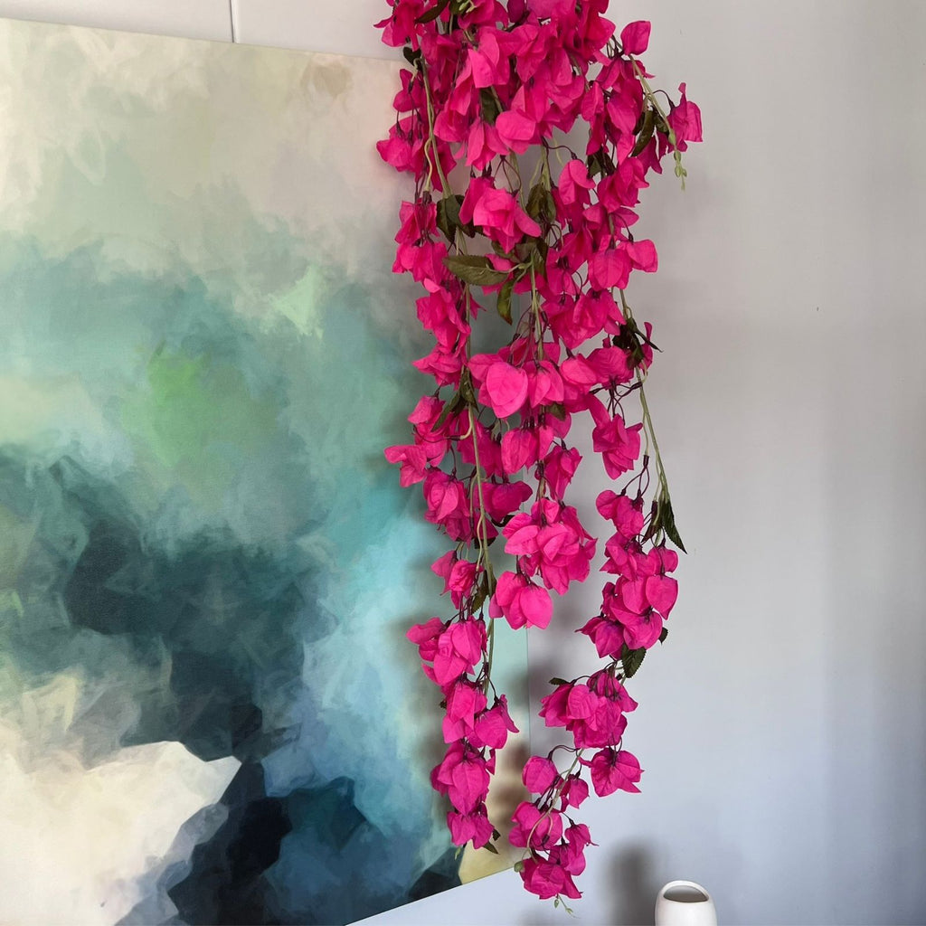 130cm Bougainvillea Hanging Stem - Magenta
