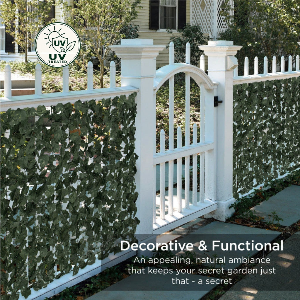 Artificial Hedge Roll (UV Treated) - Dark Green Ivy 300x100cm
