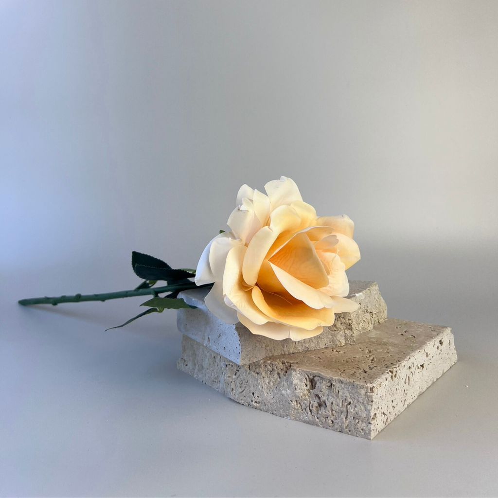Real touch artificial soft peach rose styles elegantly 