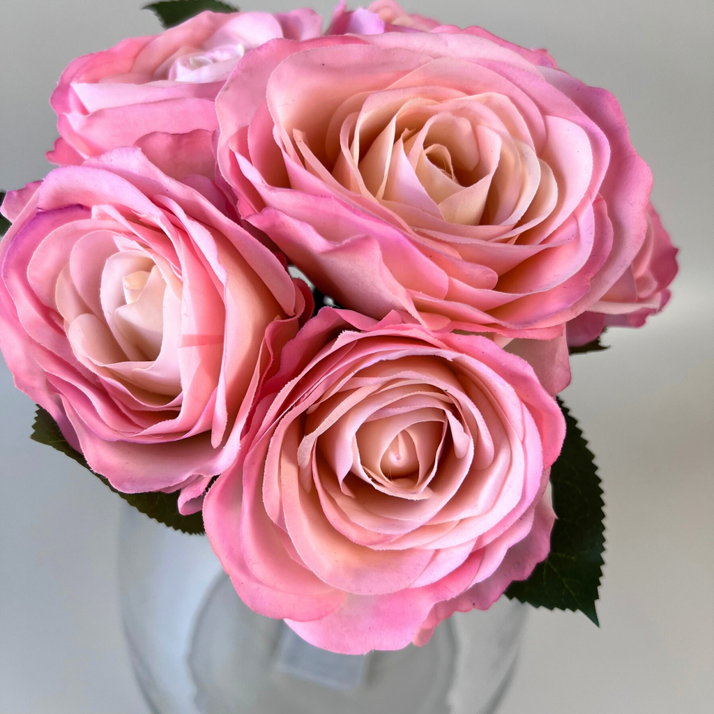 Real Touch Rose Bouquet - Pink