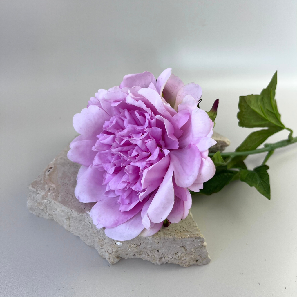 Real Touch Peony Stem - Light Pink