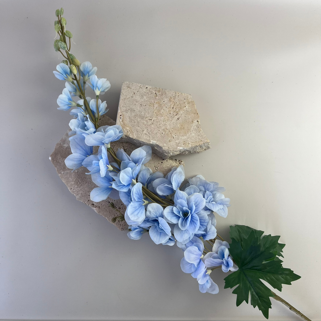 Real Touch Delphinium Double Spray Light Blue