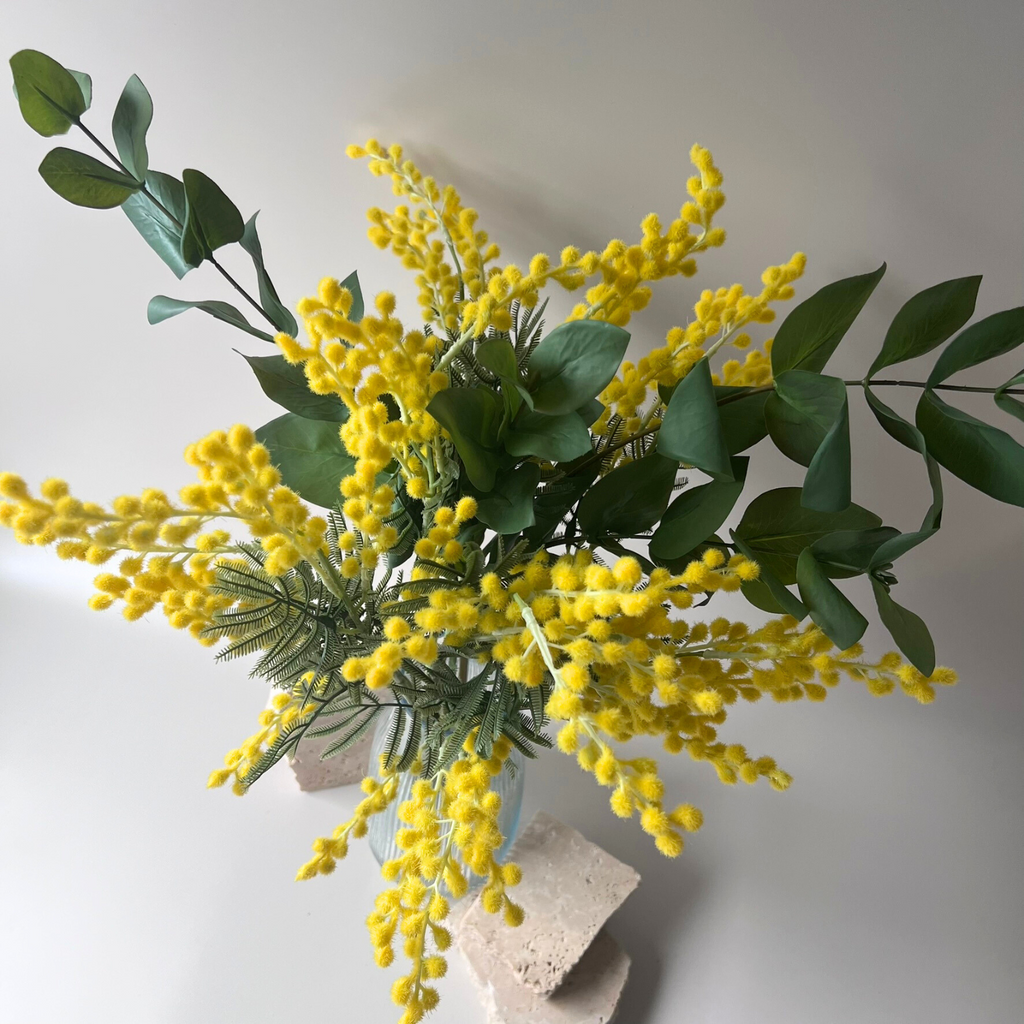 Real Touch Wattle Mimosa - Yellow