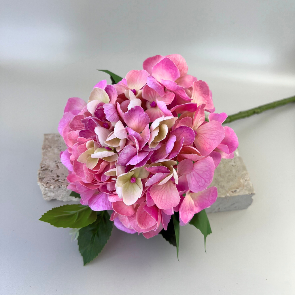 Real Touch Macy Hydrangea Small Peach Pink