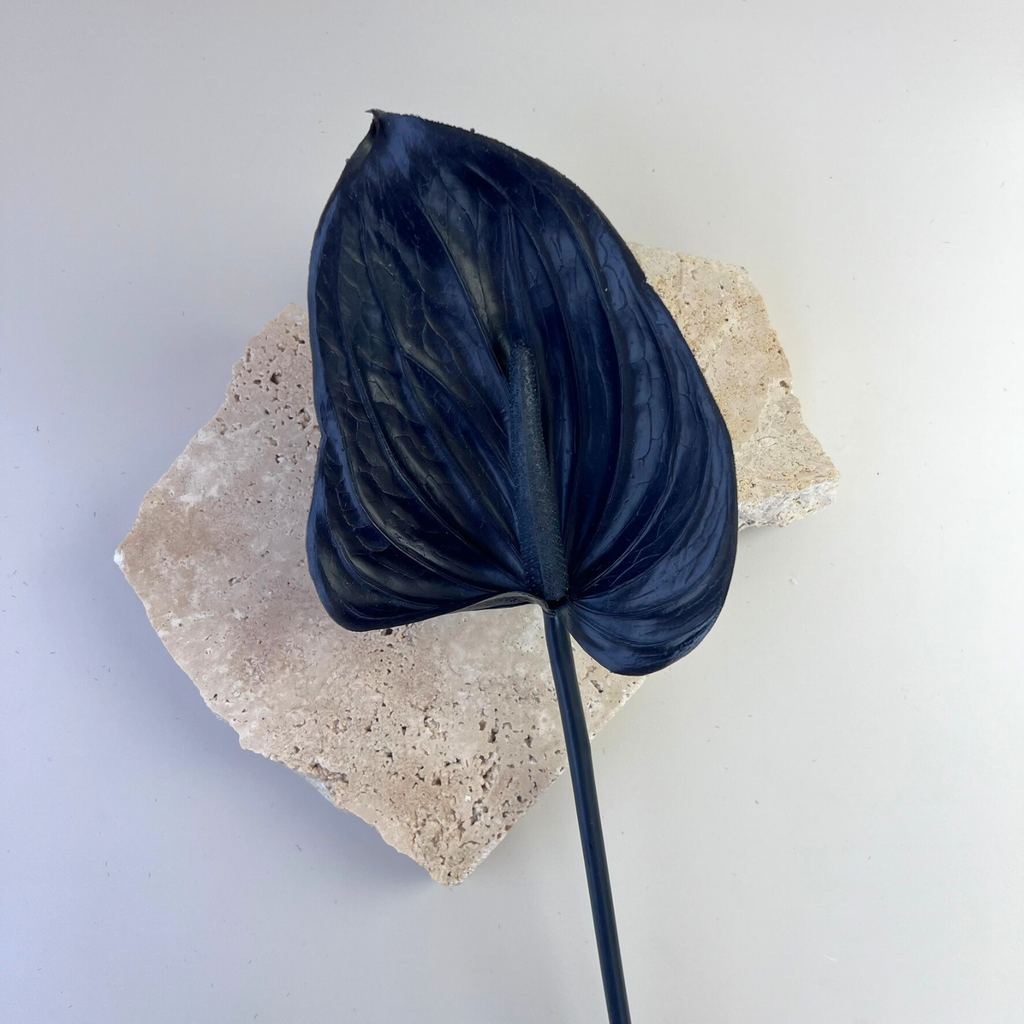 Real Touch Large Anthurium Black