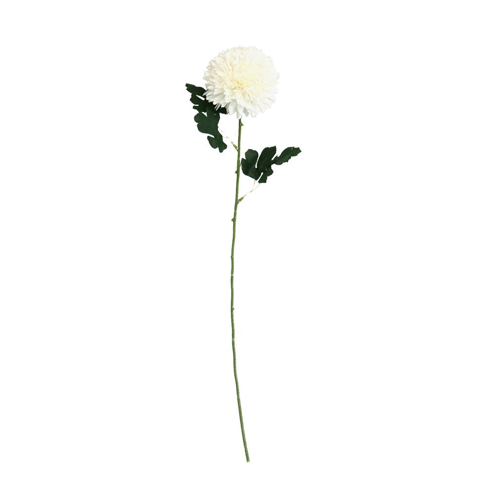 Artificial Dahlia Stem 55cm - WHITE