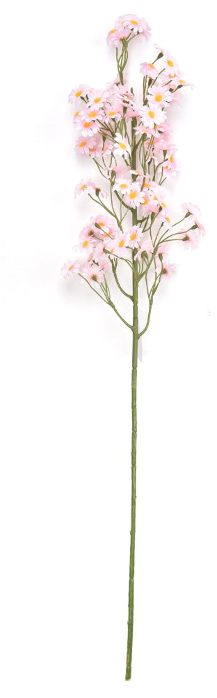 75cm Artificial  Daisy Spray with soft pink daisies against a white background.
