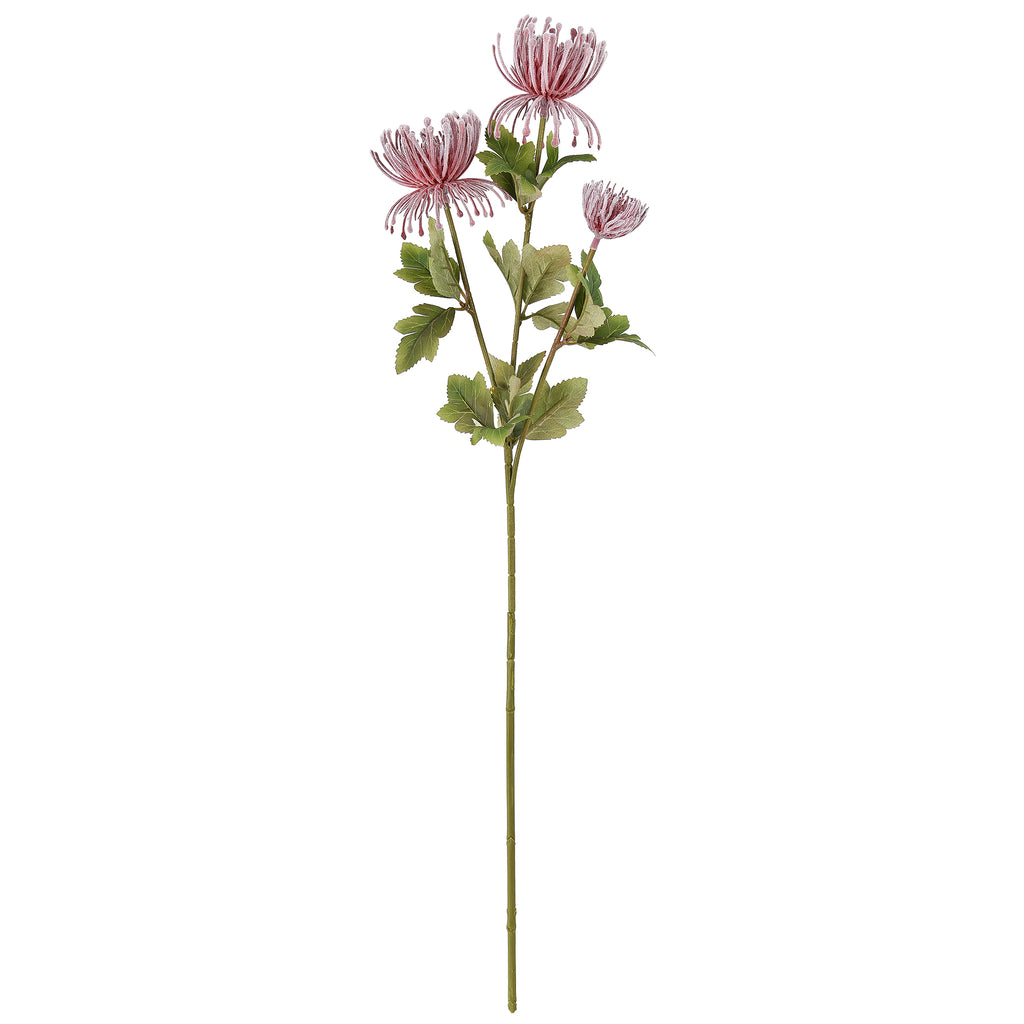 70cm Pincushion Purple Fig artificial floral stem against a plain white background.