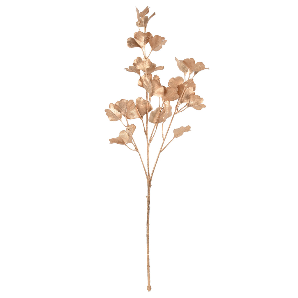 73cm Gingko Golden Leaves artificial stem  with distinctive fan-shaped foliage against a plain white background.