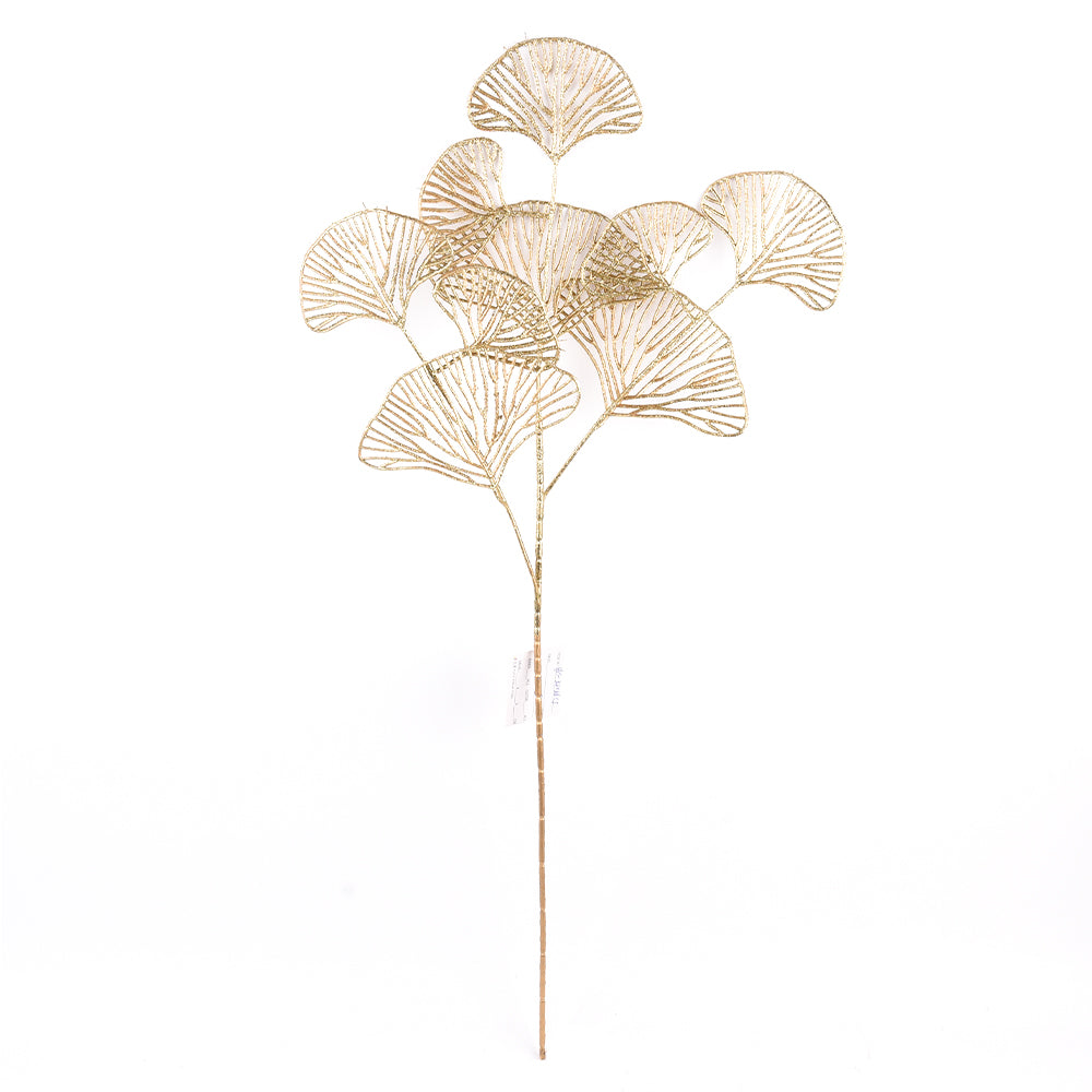 66cm Ginkgo Golden Spray artificial stem with delicate fan-shaped foliage against a plain white background.