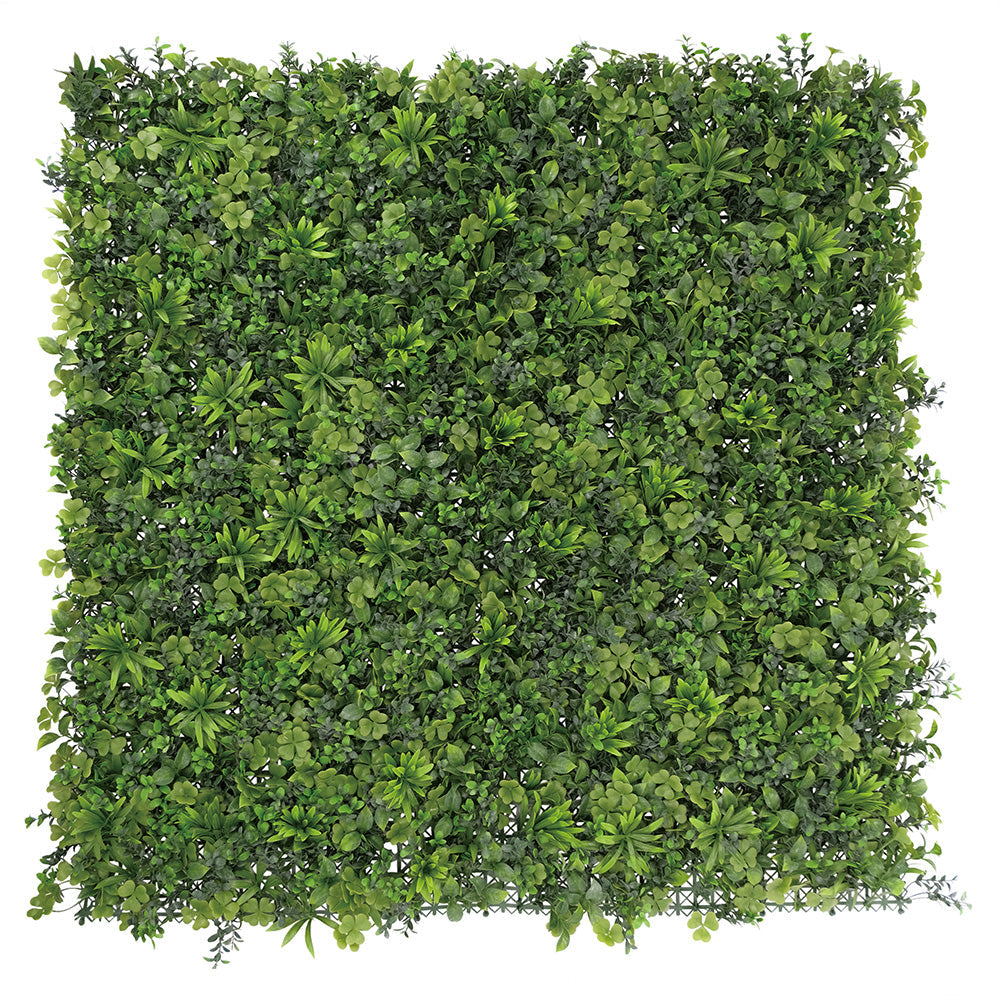 Faux Green Wall Hedge similar to a lush field of grasses and clover