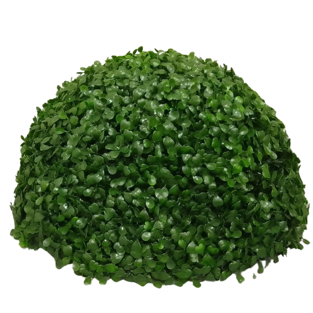 Artificial English Box Topiary Half Ball against a plain white background.