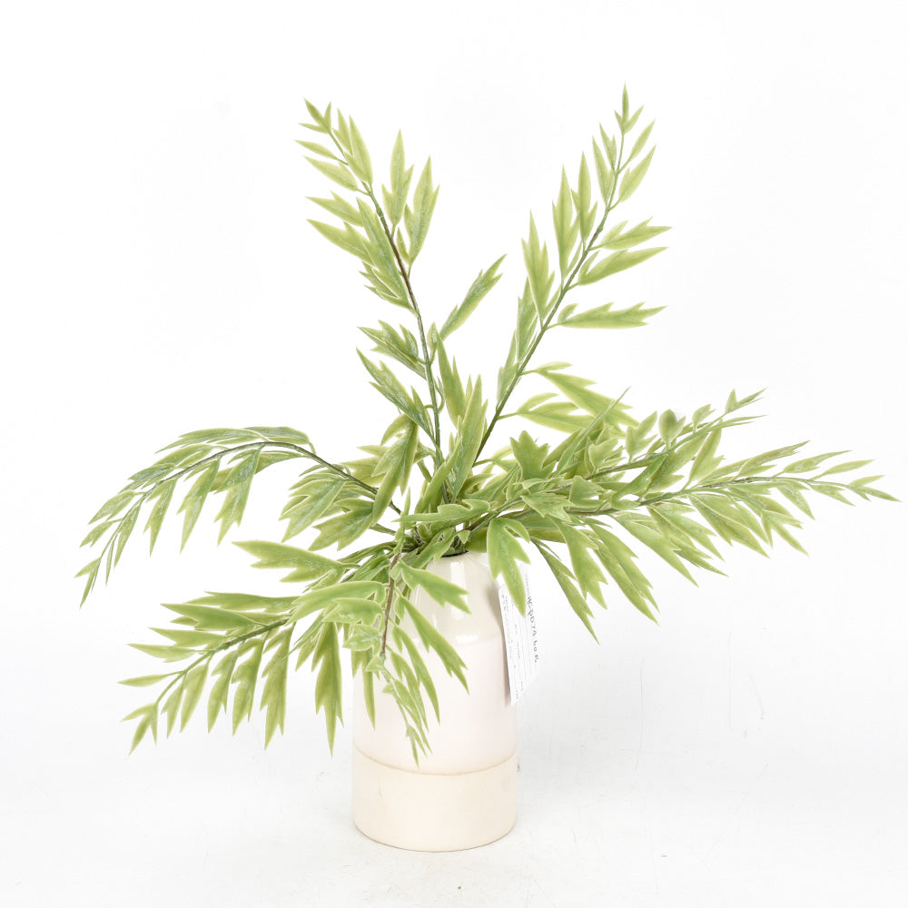 Wild Fern Arrangement in Ivory Stone Vase 32cm