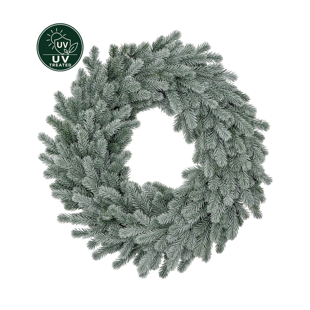 Frosted Pine Christmas Wreath (UV Treated) - 60cm