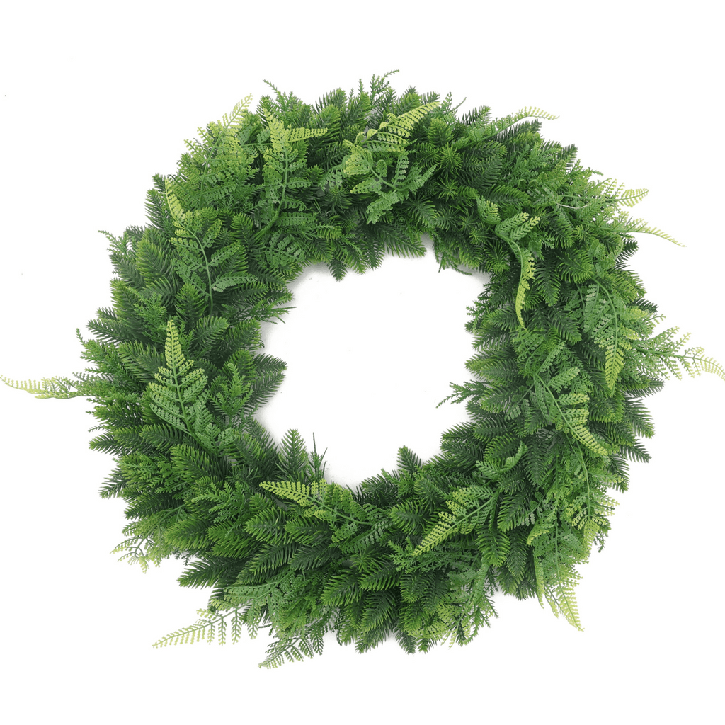 Green Christmas Wreath 60cm - UV Treated